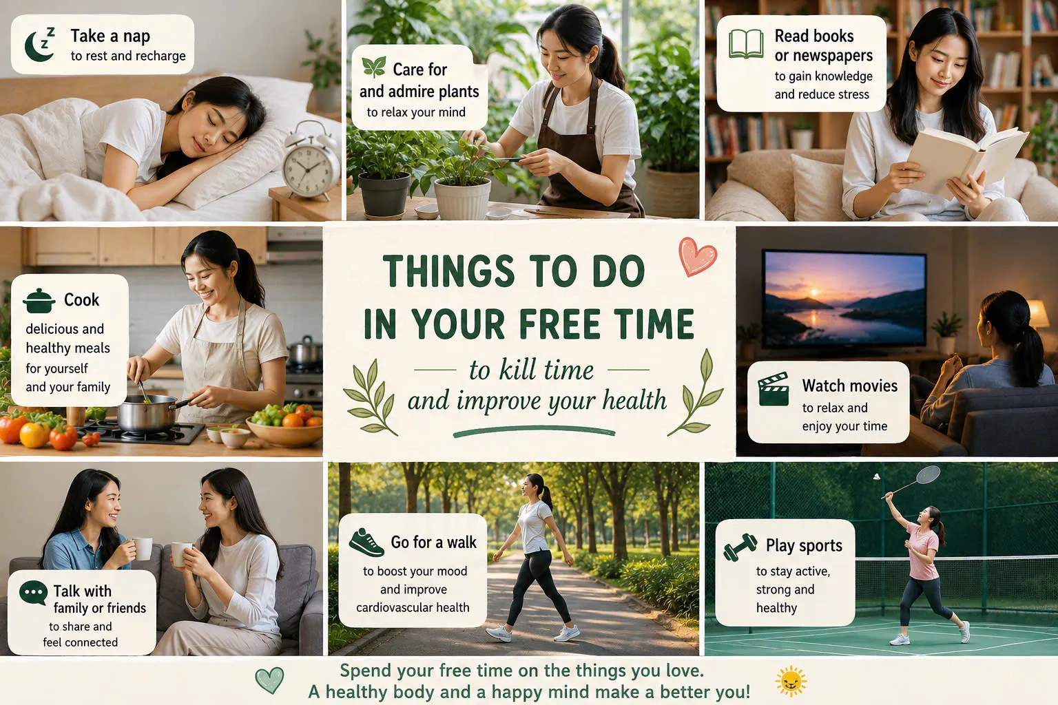 Some activities to do in your free time