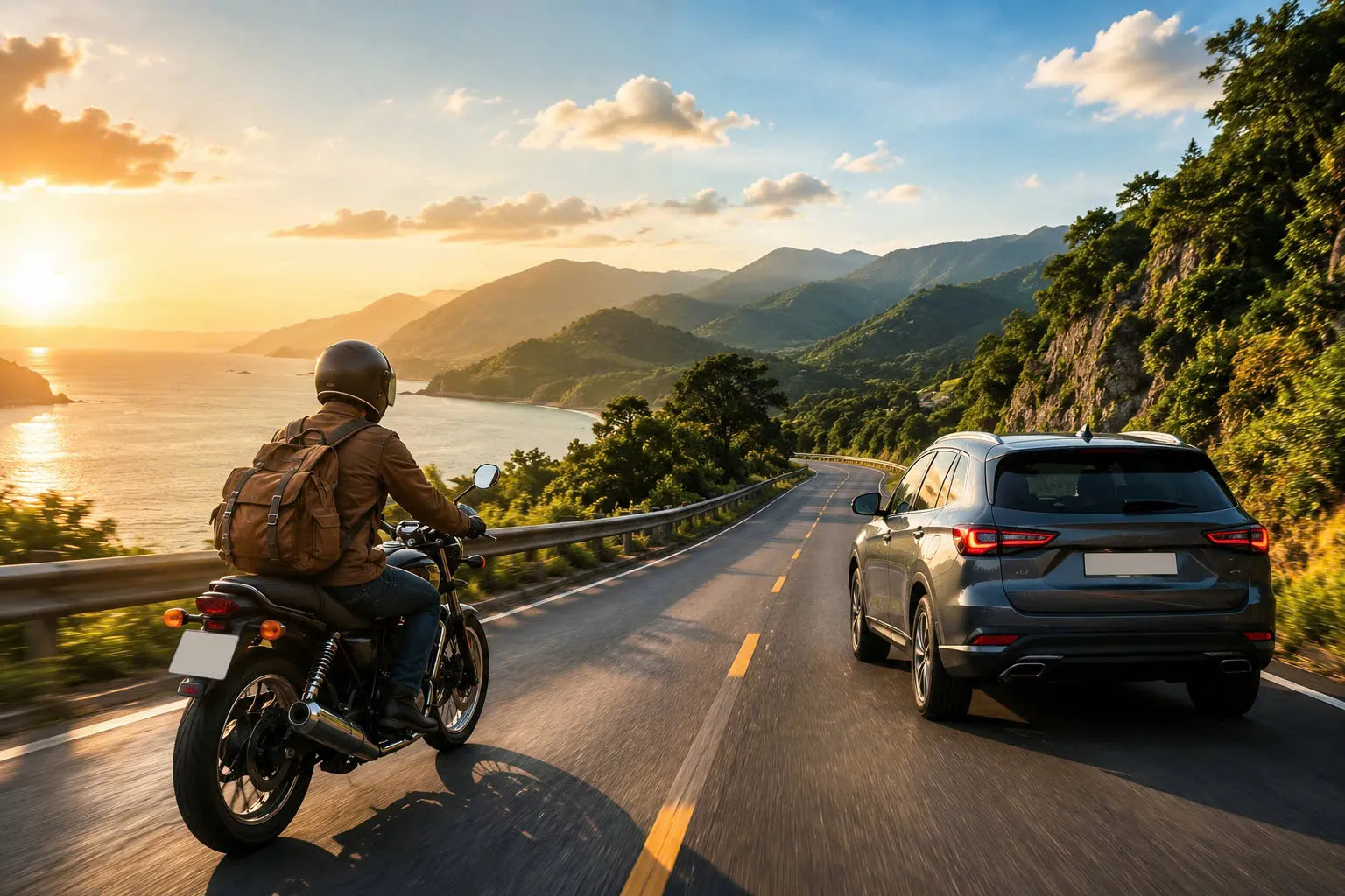 Should You Travel by Motorbike or Car?