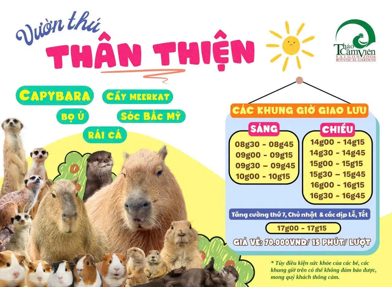 (Information about the program. Photo: FB. Thao Cam Vien - Sai gon Zoo & Botanical Gardens)
