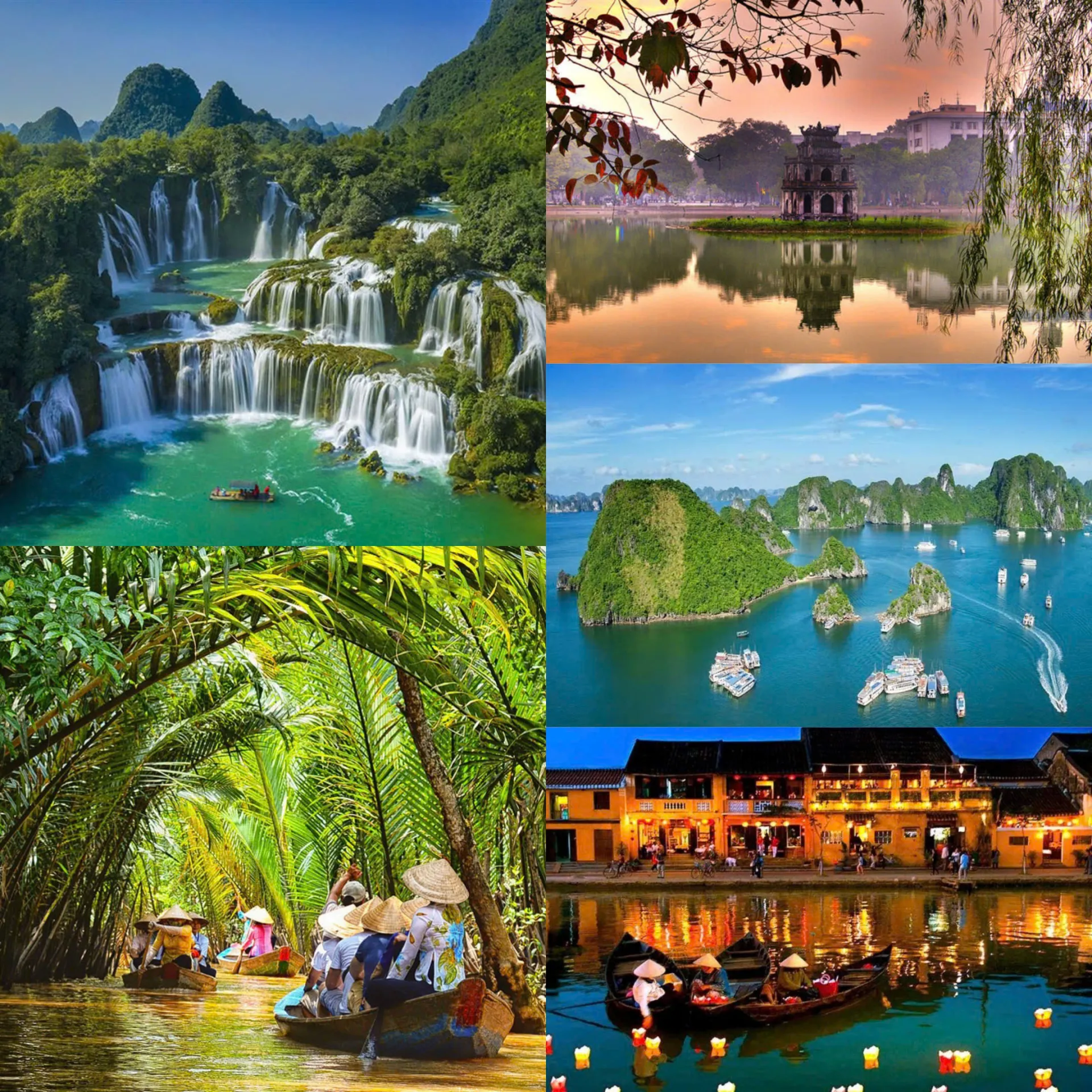 A compilation of some natural landscapes in Vietnam. Source: Collected