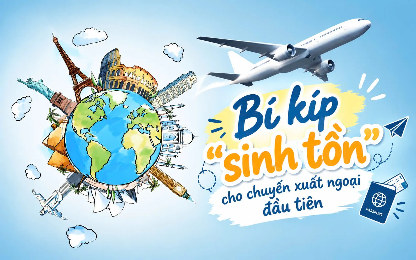 Bước ra thế giới không bỡ ngỡ: Bí kíp "sinh tồn" cho chuyến xuất ngoại đầu tiên